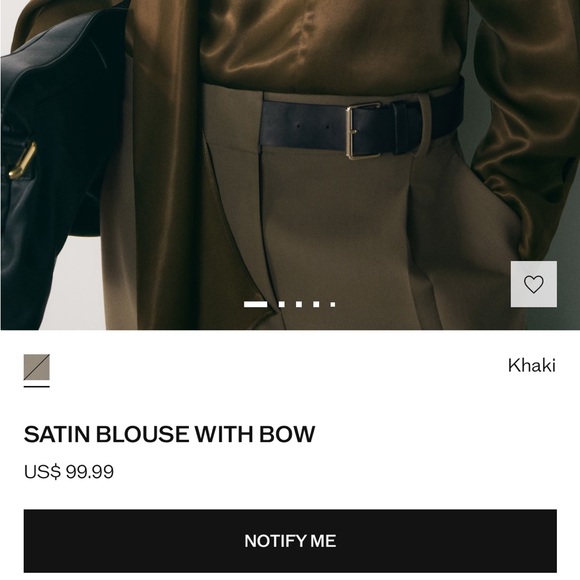 Mango Satin Blouse with Bow - Picture 8 of 8